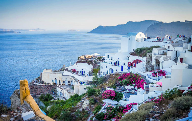 Santorini, en las islas griegas